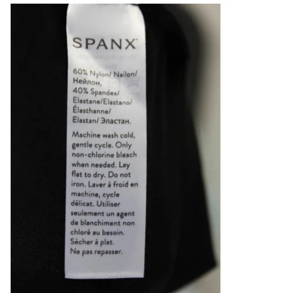 Spanx Womens Black Scoop Neck Sleeveless Dress Slip Sz L